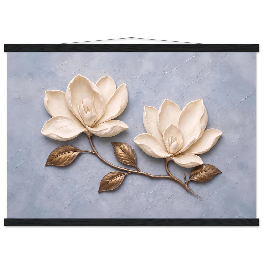 Bronze Magnolia: flowers and botanical. Fine art poster by The Light Stays.