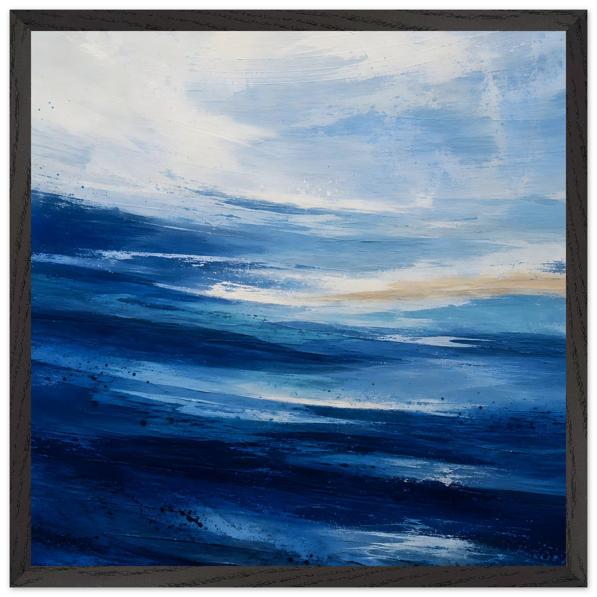 Atlantic Blue: coastline, ocean and texture. Framed fine art print by The Light Stays.