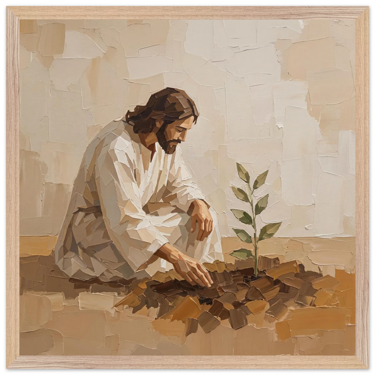 First Seeds: jesus, faith and botanical. Framed fine art print by The Light Stays.