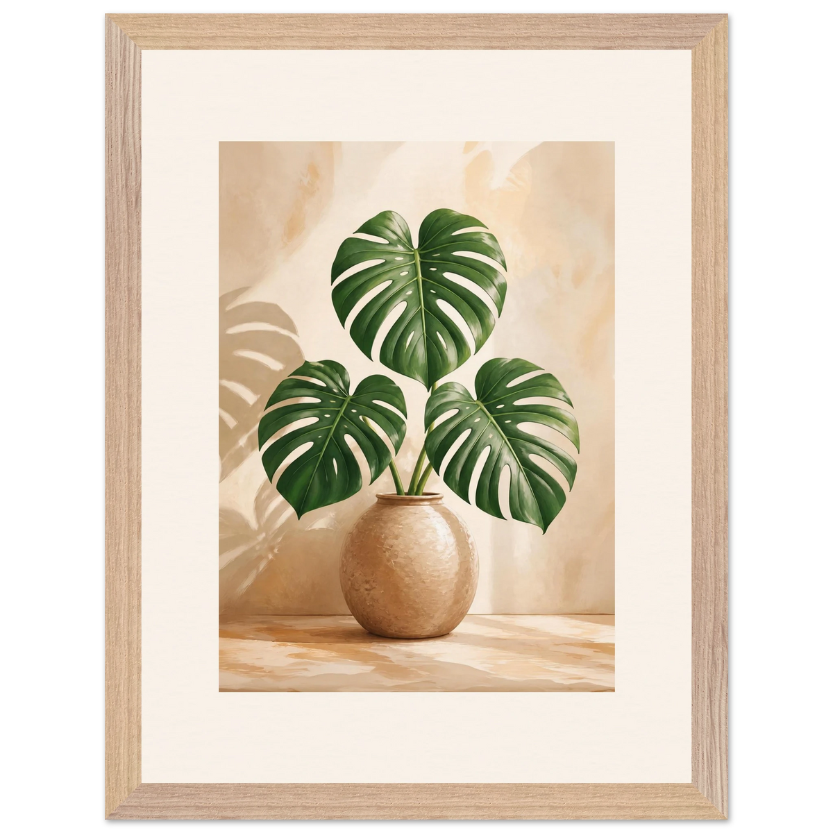 Vessel and Shadow: mediterranean and earth tones. Framed fine art print, alternate frame and size.