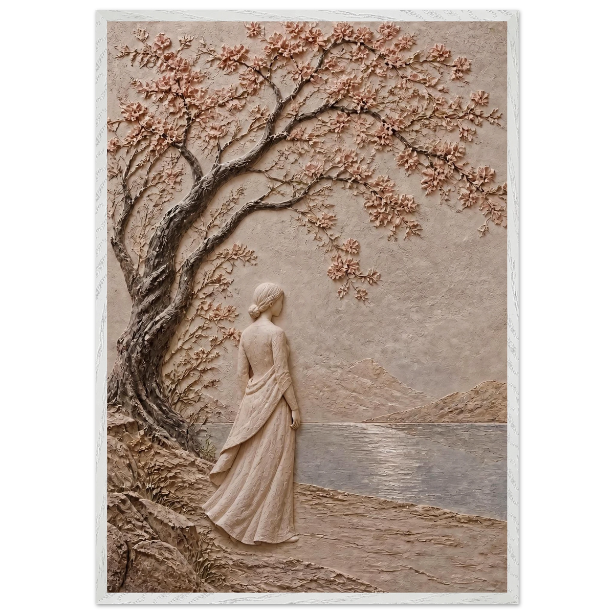 Spring Walk, petra and flora. Archival framed fine art print shown framed.