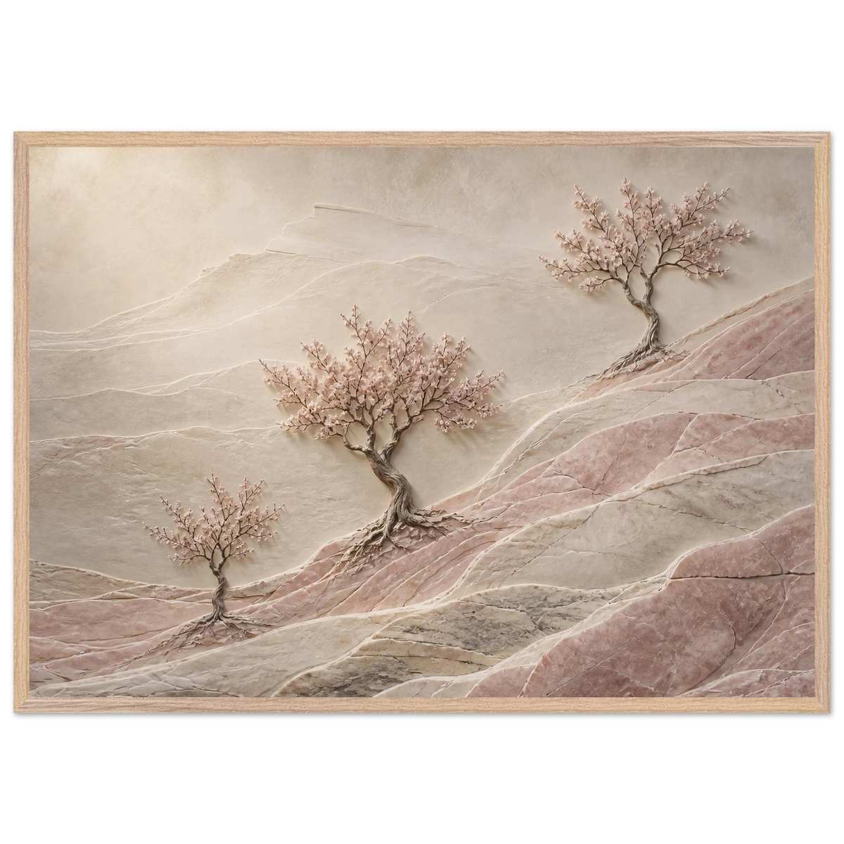 Blossom Terraces: flowers and botanical. Framed fine art print by The Light Stays.