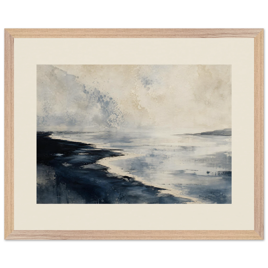 Tidal Ink: sea and coastal landscape. Framed fine art print by The Light Stays.
