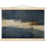 Ivory Crossing, abstract, ivory and serene lines. Archival fine art poster shown framed.