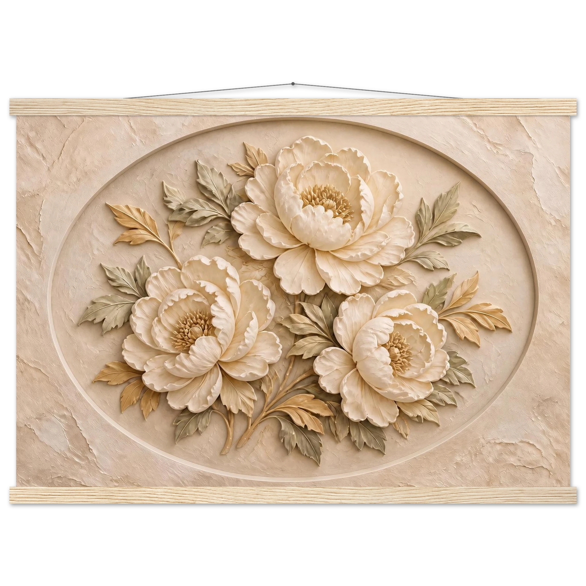 Peonies in Stone: flowers and botanical. Fine art poster by The Light Stays.