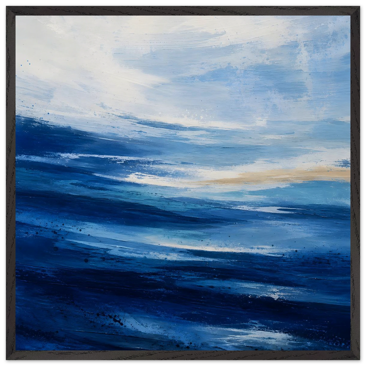 Atlantic Blue: coastline, ocean and texture. Framed fine art print by The Light Stays.