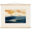Amber and Indigo: abstract, coastline and color field. Museum-quality fine art poster.