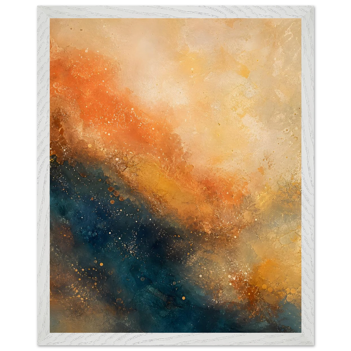 Blue Hour Field: night, horizon and deep blue. Museum-quality framed fine art print.