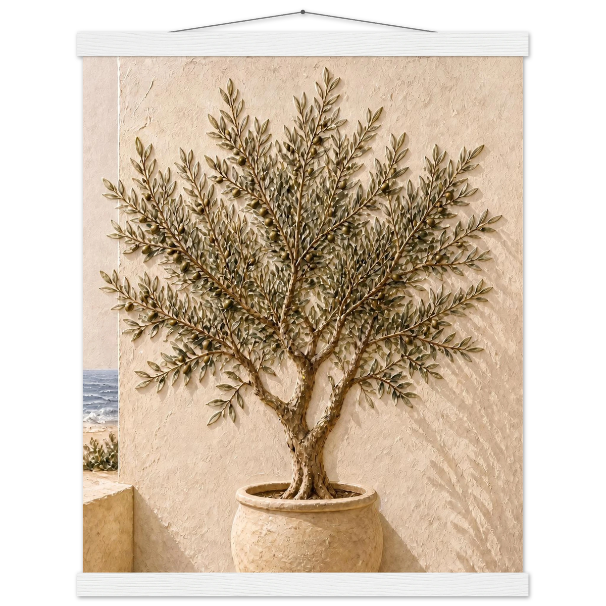 Olive Terrace: landscape and sun. Fine art poster by The Light Stays.