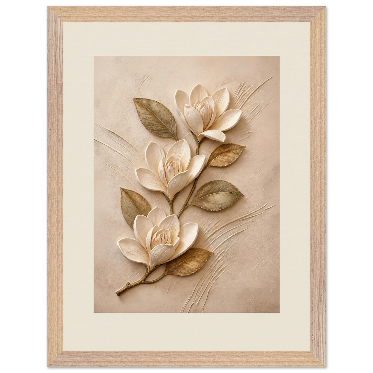 Magnolia Ascent: flowers and botanical. Framed fine art print by The Light Stays.