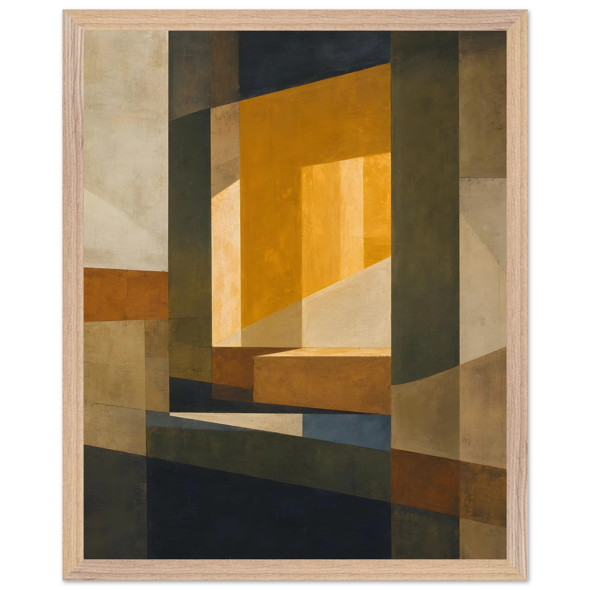 Ochre Window: architecture, mediterranean and earth tones. Framed fine art print by The Light Stays.