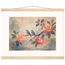 Camellia Birds, flowers and botanical. Archival fine art poster shown framed.
