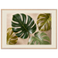 Four Greens: leaves, vivid green and impasto. Framed fine art print, alternate frame and size.