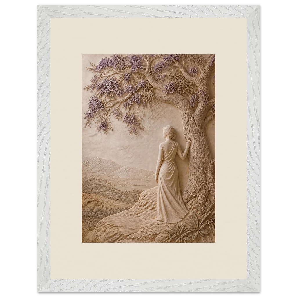 Old Friend: petra and herbarium. Framed fine art print, alternate frame and size.