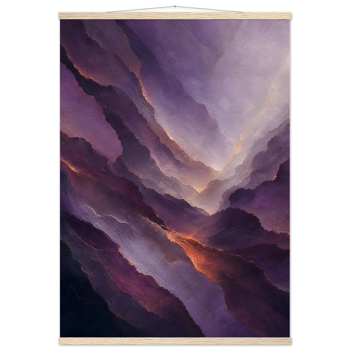 Violet Infinity: moon and night. Museum-quality fine art poster.