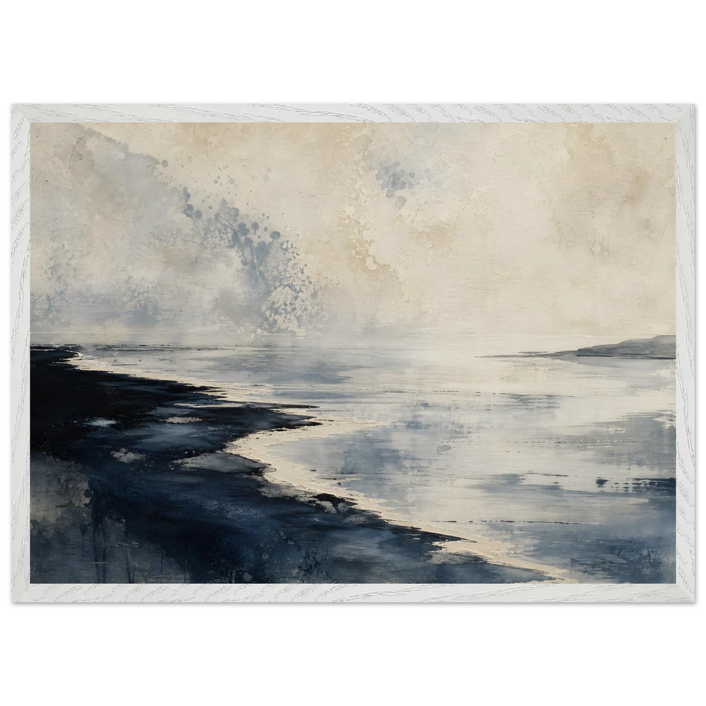Tidal Ink: sea and coastal landscape. Framed fine art print by The Light Stays.