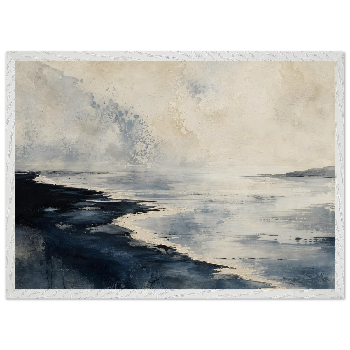 Tidal Ink: sea and coastal landscape. Framed fine art print by The Light Stays.