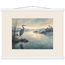 Heron at Dawn: japanese art and japandi. Museum-quality fine art poster.