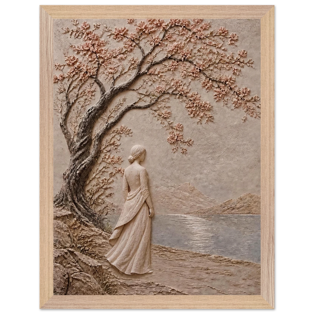 Spring Walk: petra and flora. Framed fine art print by The Light Stays.