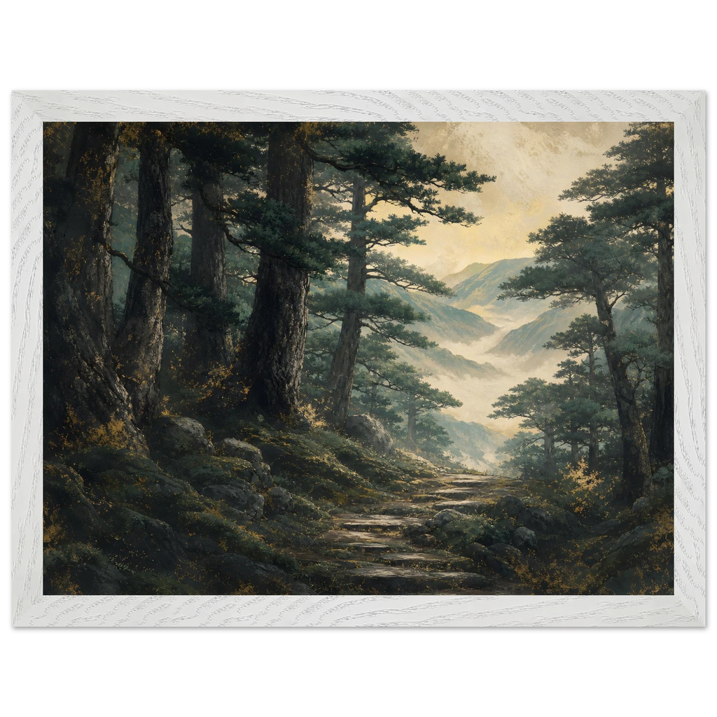 Cypress Passage: japanese art and japandi. Museum-quality framed fine art print.