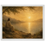 Quadro cristão Bênção do Lago, Jesus sob uma oliveira diante de um lago dourado
