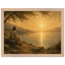 Quadro cristão Bênção do Lago, Jesus sob uma oliveira diante de um lago dourado