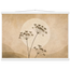Pôster Wild Stems com suporte de madeira, hastes botânicas suaves em composição circular