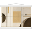 Lines of Sand: geometric abstract, neutral tones and texture. Museum-quality fine art poster.