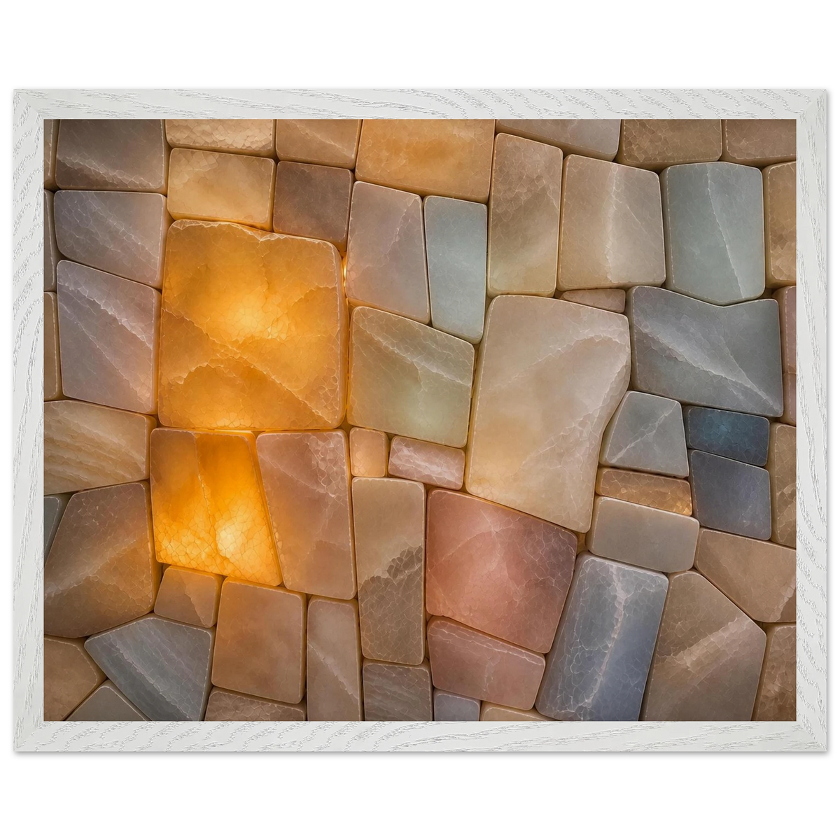 Stonelight, lumen and aura. Archival framed fine art print shown framed.