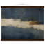 Ivory Crossing, abstract, ivory and serene lines. Archival fine art poster shown framed.