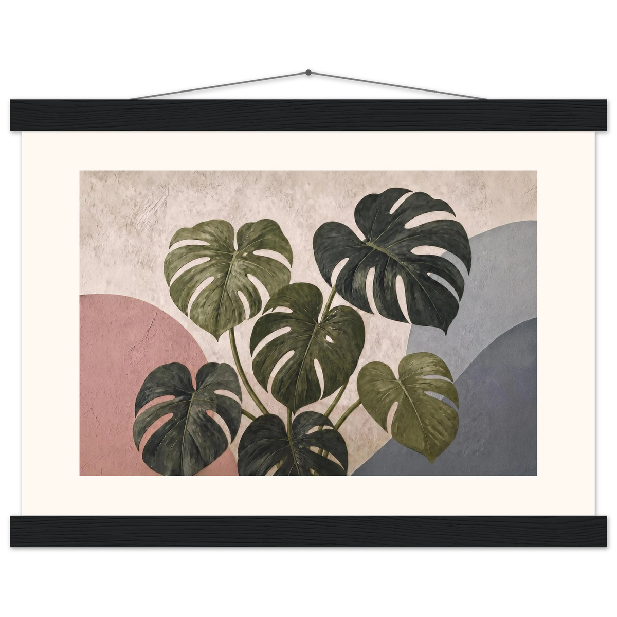 Monstera Sun: botanical and nature. Fine art poster, alternate frame and size.