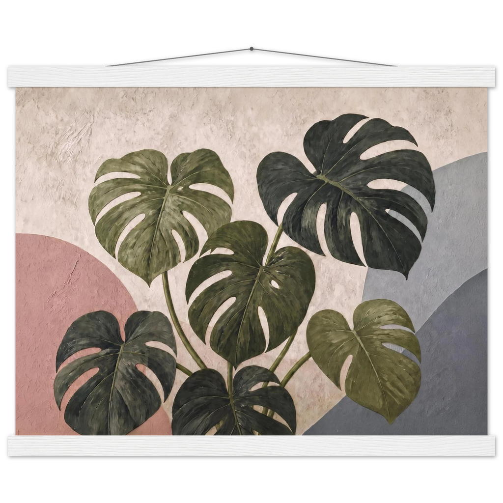 Monstera Sun: botanical and nature. Fine art poster, alternate frame and size.