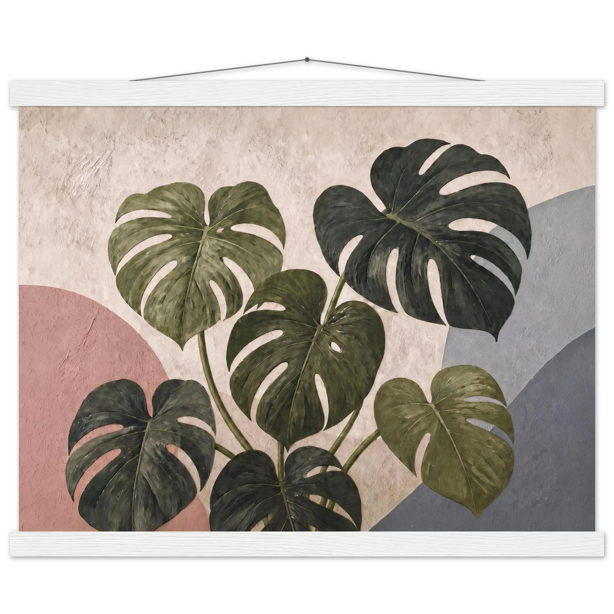 Monstera Sun: botanical and nature. Fine art poster, alternate frame and size.