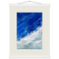 Cobalt Foam: abstract, cobalt and sea foam. Fine art poster, alternate frame and size.