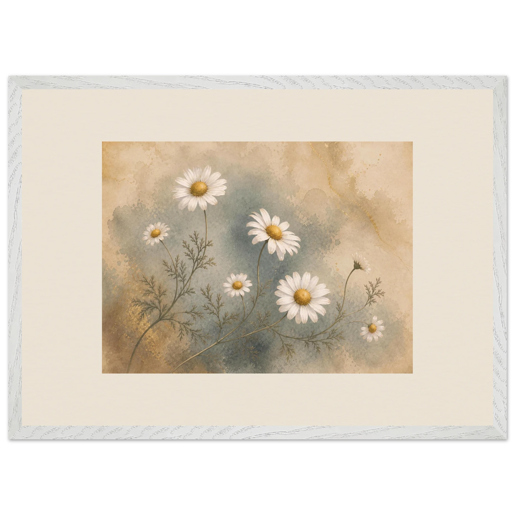 Chamomile Hours: flowers and botanical. Framed fine art print by The Light Stays.