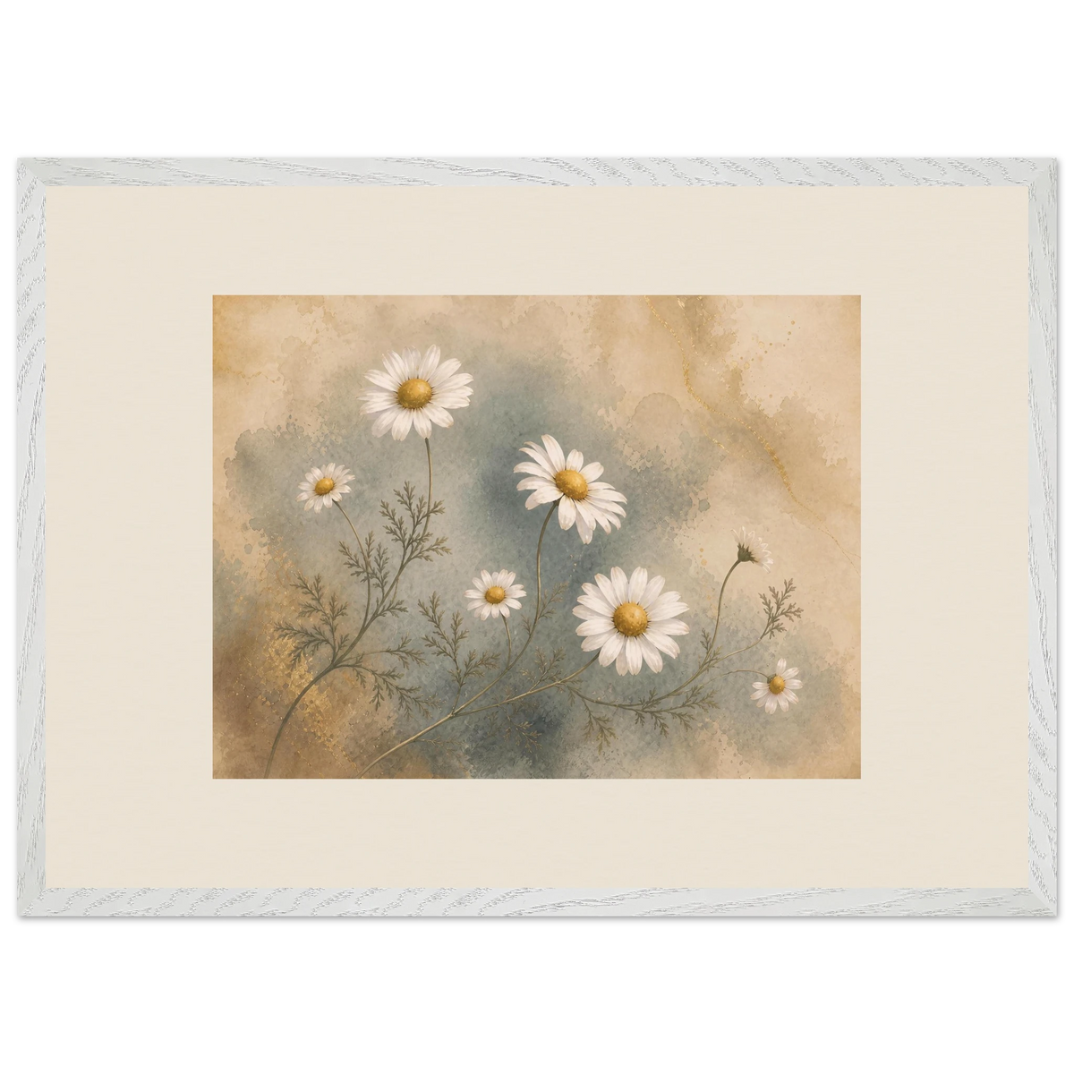Chamomile Hours: flowers and botanical. Framed fine art print by The Light Stays.