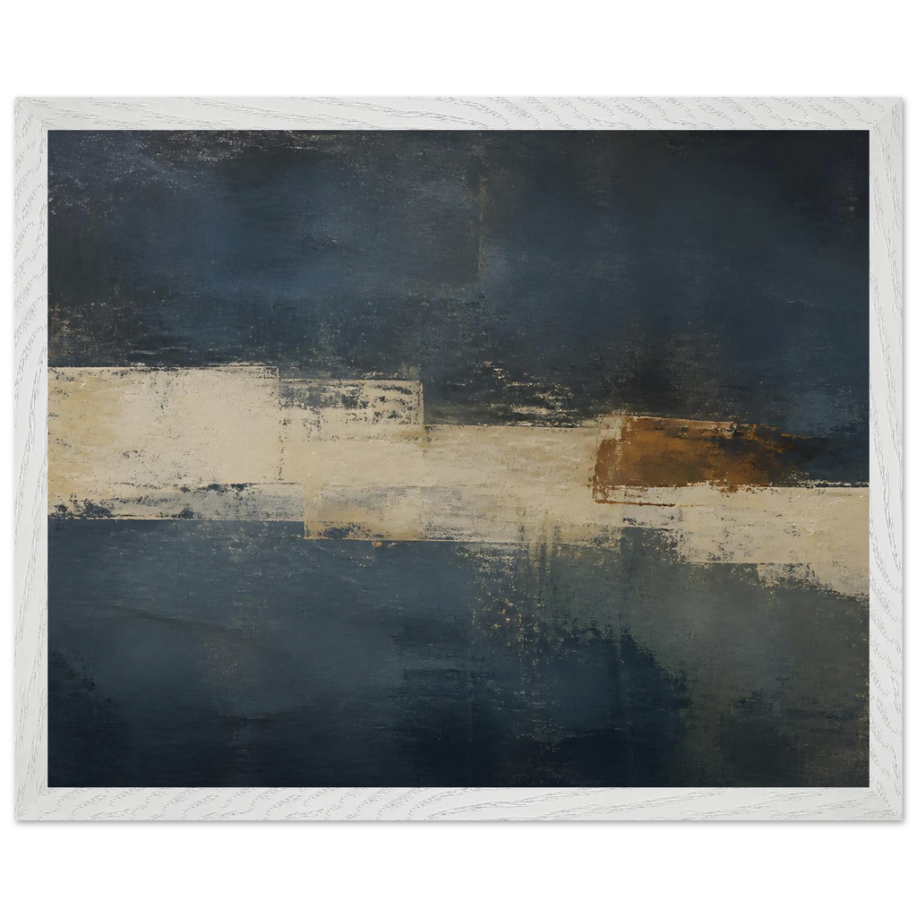 Ivory Crossing: abstract, ivory and serene lines. Framed fine art print by The Light Stays.