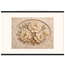 Peonies in Stone: flowers and botanical. Fine art poster, alternate frame and size.