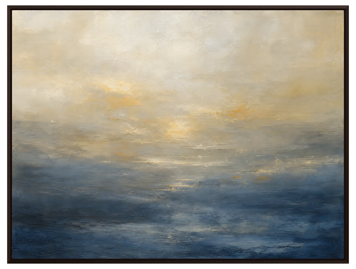 Morning Offshore in a espresso floating frame