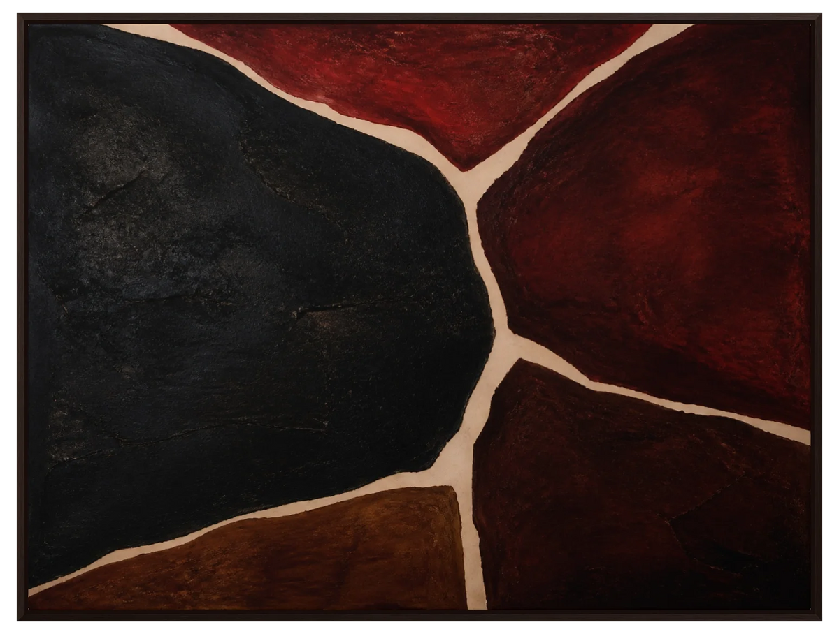 The Stones in a espresso floating frame